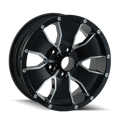 TRAILER WHEELS 14 BLACK/MACHINED FACE 15X6 6139.7 0MM 108MM