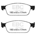 EBC 12+ Ford Focus 2.0 Turbo ST Redstuff Front Brake Pads