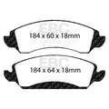 EBC 09-14 Cadillac Escalade 6.0 Hybrid Yellowstuff Front Brake Pads