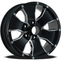 ~(19 lbs. 17X17X7)~ 14 (14) BLACK/MACHINED FACE 15X6 5-114.3 0MM 83.82MM