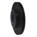 R1 90-97 Infiniti Q45 Front Right Drilled & Slotted Black Brake Rotor