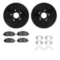 R1 Concepts E- Line Series Brake Rotor with Ceramic Brake Pads Hdw Fits Honda Accord
