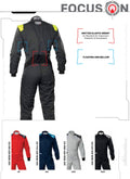 OMP FIRST-S OVERALL ANTHR F/YELLOW SIZE 48 FIA 8856-2018 + SFI