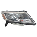 RH HEADLAMP ASSY COMPOSITE HALOGEN; BLACK BEZEL; CHROME TRIM NISSAN PATHFINDER 20132016