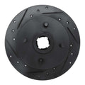 R1 04-07 Volvo V70 Rear Right Drilled & Slotted Black Brake Rotor