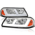 LED BAR HEADLIGHT CHROME HOUSING CLEAR LENS - USES STOCK BULBS