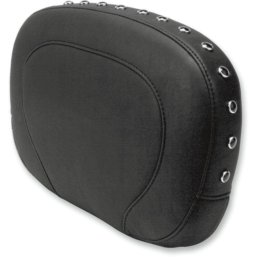 Mustang 97-21 Harley Touring Sissy Bar Pad w/Black Pearl Studs (14 inch x 9 inch) - Black