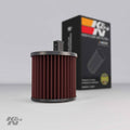 K&N Universal Chrome Filter 1.75in Flange ID / 4in Length x 2.875in Width Base / 2.75in Height