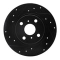 R1 79-85 Volkswagen Vanagon Front Left Drilled & Slotted Black Brake Rotor
