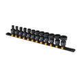 DRIVE IMPACT UNIVERSAL SOCKET SET 3/8IN BLACK/YELLOW 12 PCS