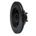 R1 74-80 Ford Granada Front Right Drilled & Slotted Black Brake Rotor