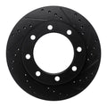 R1 77-79 Ford F-250 4WD (Excl Super Duty) Front Right Drilled & Slotted Black Brake Rotor