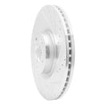 DFC 12-17 Genesis G80 Front Right Drilled & Slotted Silver Brake Rotor