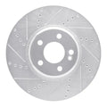 R1 15-21 Mercedes-Benz C300 Coupe & Convertible Front Left Drilled Black Brake Rotor