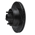 R1 68-73 Ford Mustang Front Left Drilled & Slotted Black Brake Rotor