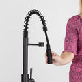 COILED PULLDOWN FAUCET BLACK MATTE (RETAIL BOX)