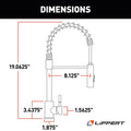 COILED PULLDOWN FAUCET BLACK MATTE (RETAIL BOX)