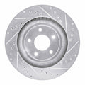 DFC 08-14 Chrysler 200 Front Right Drilled & Slotted Silver Brake Rotor