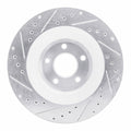 DFC 08-14 Chrysler 200 Front Right Drilled & Slotted Silver Brake Rotor