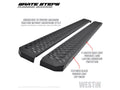 54IN SINGLE REAR DOOR GRATE STEPS RUNNING BOARDS TEXTURED BLACK