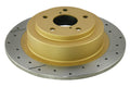 DBA 03-06 Subaru Baja Rear Street Series Drilled & Slotted Rotor w/Gold Hat