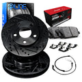 R1 06-16 Buick Lucerne Front Right Drilled & Slotted Black Brake Rotor