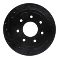 R1 04-11 Ford F-150 2WD Rear Left Slotted Black Brake Rotor