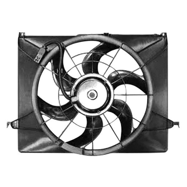 RADIATOR COOLING FAN ASSY (BLADE/MOTOR/SHROUD) 2.4L SONATA 0608