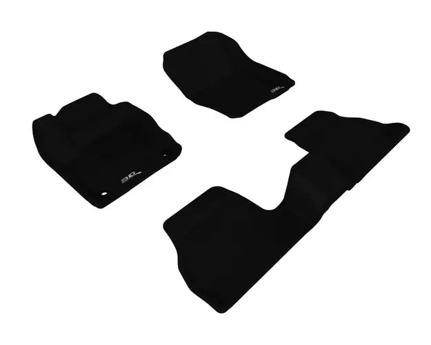 3D MAXpider 2012-2018 Ford Focus Kagu 1st & 2nd Row Floormats - Black