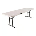 8 FT. COMMERCIAL FOLDINHALF TABLE WITH HANDLE (ALMOND)
