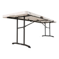 8 FT. COMMERCIAL FOLDINHALF TABLE WITH HANDLE (ALMOND)