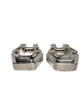 RED DUAL STAINLESS STEEL SAFETY LATCHES7/8 STAINLESS STEEL PIN FITS STANDARD BUMPER TABS UP 1 1/4