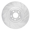 R1 2012-2018 Audi A6 (USA/Canada) Front Right Drilled & Slotted Silver Brake Rotor