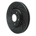 R1 03-08 Cadillac STS Front Left Drilled & Slotted Black Brake Rotor