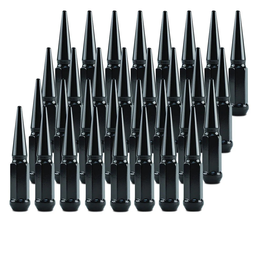8 LUG SPIKE KIT DUALLY 14X1.5 SHANK BLACK 32 LUGS & 1 KEY