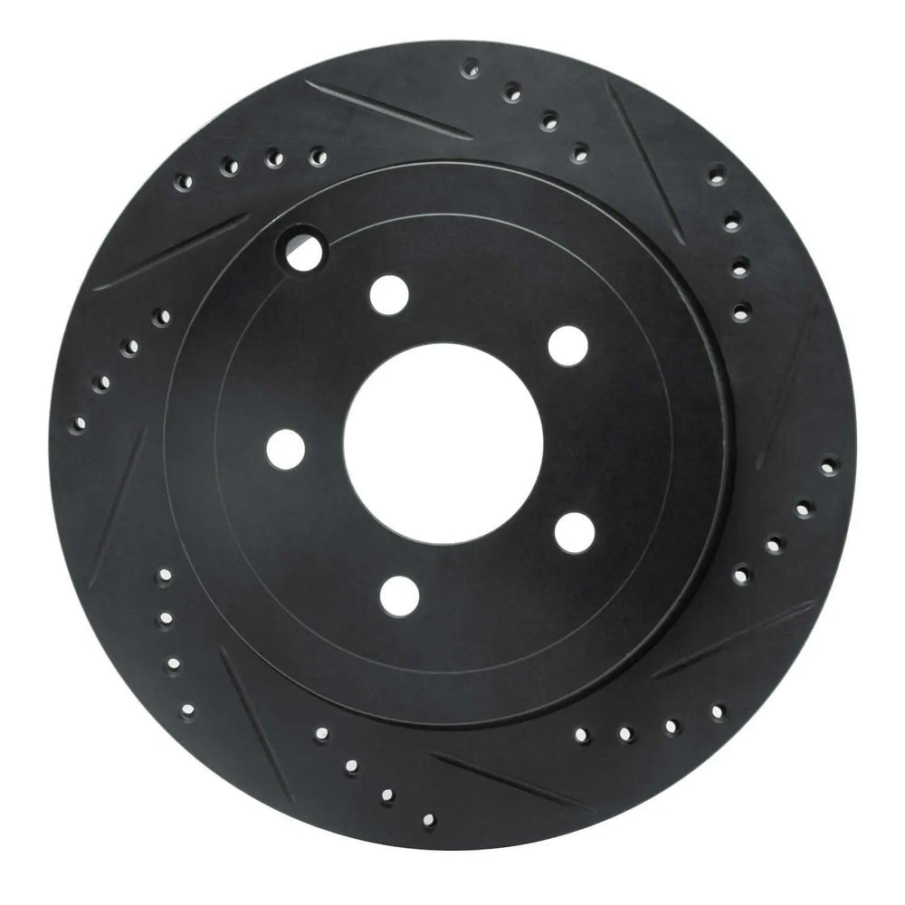 R1 95-97 Ford Ranger Front Right Drilled Black Brake Rotor