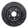 R1 19-25 Acura RDX Front Right Drilled & Slotted Black Brake Rotor