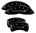 Front Set 2 Caliper Covers Engraved Front Bowtie Red Finish Silver Characters 2007-2013 Chevrolet Silverado MGP Caliper Covers
