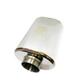 Stainless Bros 3.5in x 17.0in OAL SS304 Oval Muffler - Polished