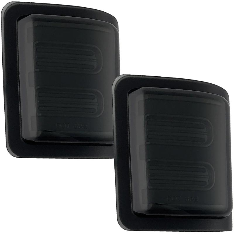 Ford 08-16 F250/F350 Superduty Side Mirror Lenses (2-Piece Set) w/ Ultra High-Power WHITE OLED Running Lights Ultra High-Power AMBER Scanning OLED Turn Signals - Clear Lens