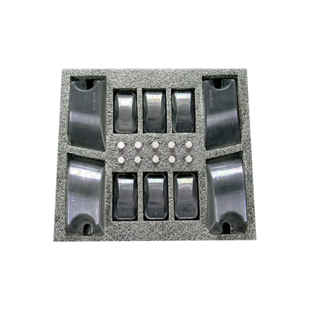 ~(2 lbs. 14X13X3)~ Hummer H2 02-10 (10-Piece Set) Smoked Cab Roof Light Lenses w/ Five Amber (Forward Facing) and Five Red (Rear Facing) 19