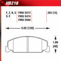 Hawk Honda Accord/Civic/CRX Front Race Blue 9012 Brake Pads