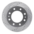 DFC 01-25 Chevrolet Express 2500 Front Left Drilled & Slotted Silver Brake Rotor