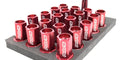 Rays Dura-Nut L42 Straight Type 12X1.25 Lug Nut Set 16 Lug 4 Lock Set - Red