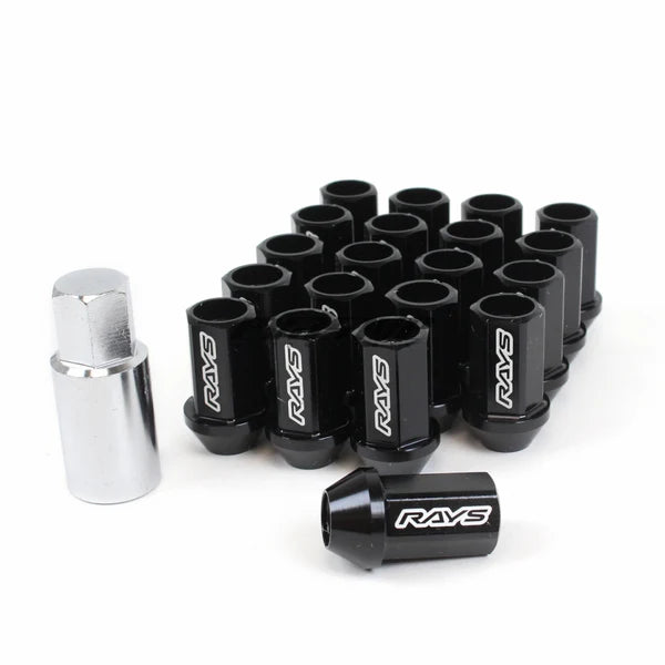 Rays Dura-Nut L42 Straight Type 12X1.25 Lug Nut Set 16 Lug 4 Lock Set - Red