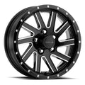 Raceline 820M Twisted 15x5in / 5x114.3 BP / 0mm Offset / 3.19mm Bore - Black & Machined Wheel