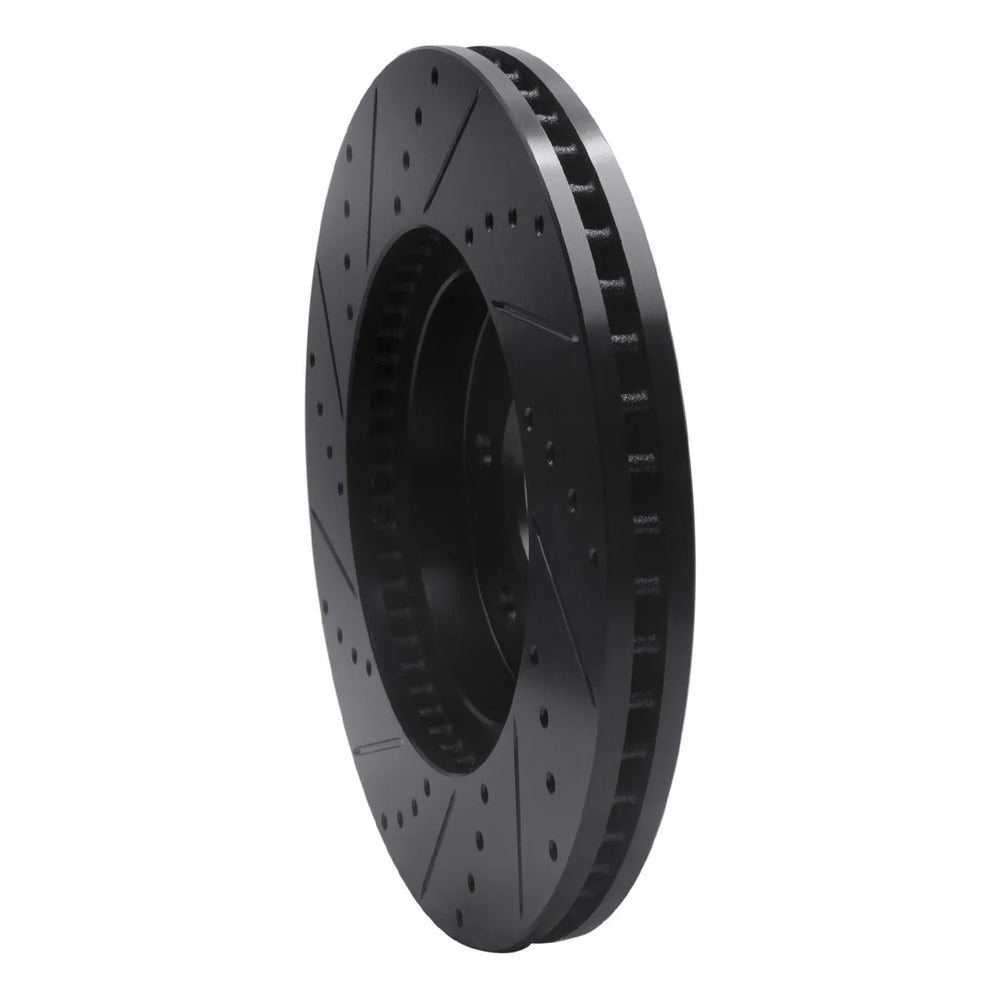 R1 06-09 Saab 9-7X Front Right Slotted Black Brake Rotor