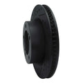 R1 08-21 Toyota Land Cruiser Front Left Drilled Black Brake Rotor