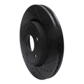 R1 05-10 Jeep Commander Front Right Drilled & Slotted Black Brake Rotor