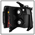 Xtune Chevy Silverado 07-13 Crystal Headlights w/ LED Black HD-JH-CS07-LED-BK
